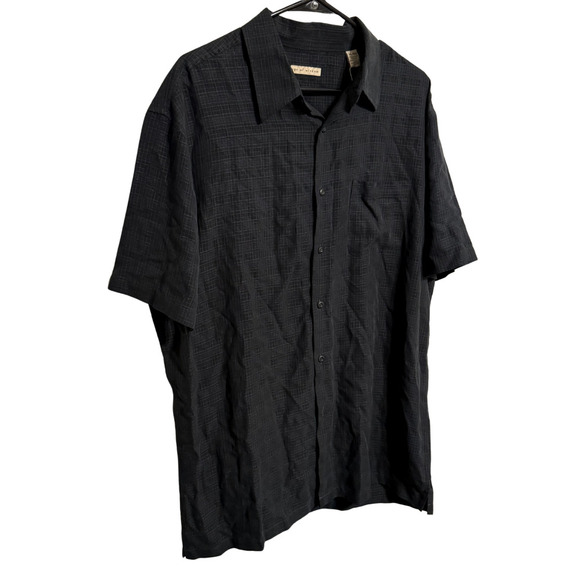 Age of Wisdom Mens Black Button Down Short Sleeve Shirt - NWT - Picture 3 of 8